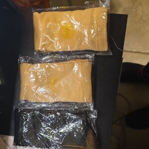 Set of Three Compression Sleeves in Black and Tan Brand New Still In Package